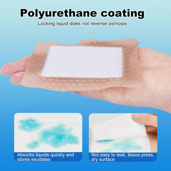 Senvok Silicone Foam Dressing(15CM x 15CM 5 Pack)