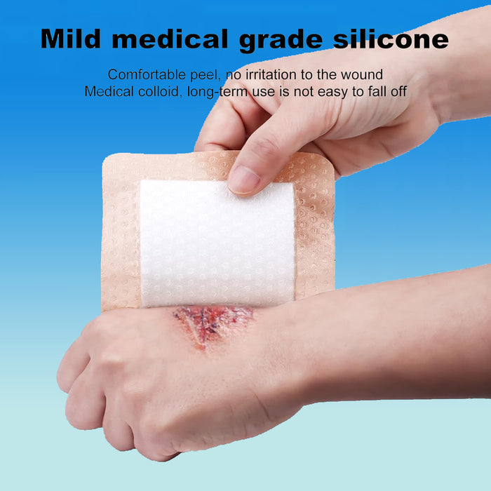 Senvok Silicone Foam Dressing(10cm x 10cm 10 Pack)
