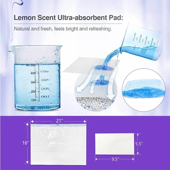 Senvok Commode Liners with Absorbent Pads(Lavender)