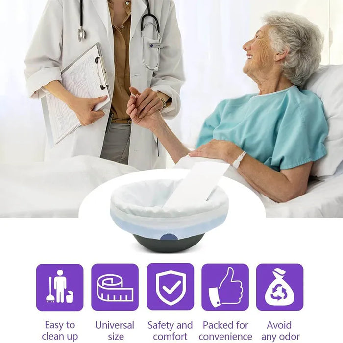 Senvok Commode Liners with Absorbent Pads(Lavender)
