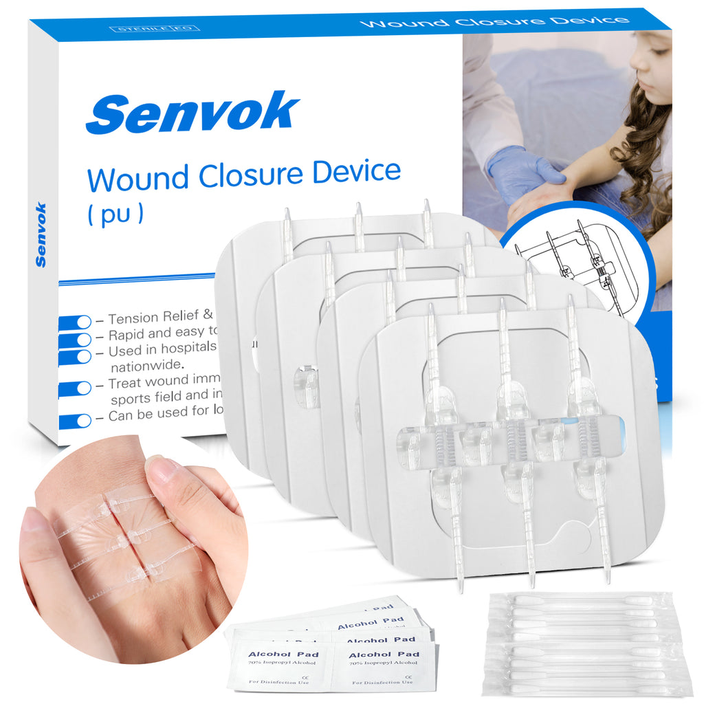 Closure Strap Senvok Wound Closure Zip Stitch Suture PU Butterfly Bandaids