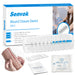 Packaging of Senvok Wound Closure Device ( 10 straps ) with an image showing the device and additional accessories such as cleaning wipes, cotton swabs, and vinyl gloves.