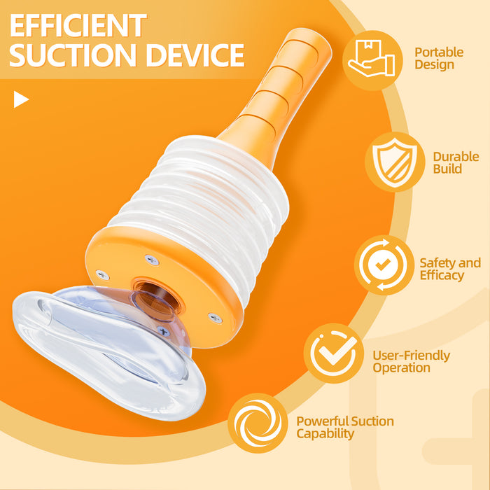 Close-up of the Senvok anti-choking suction device highlighting portable design, durable build, and user-friendly operation.