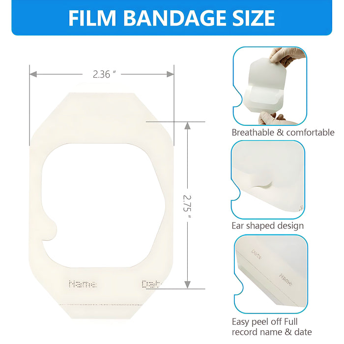 Senvok Transparent Film Dressing(6cm x 7cm,100 Pack)