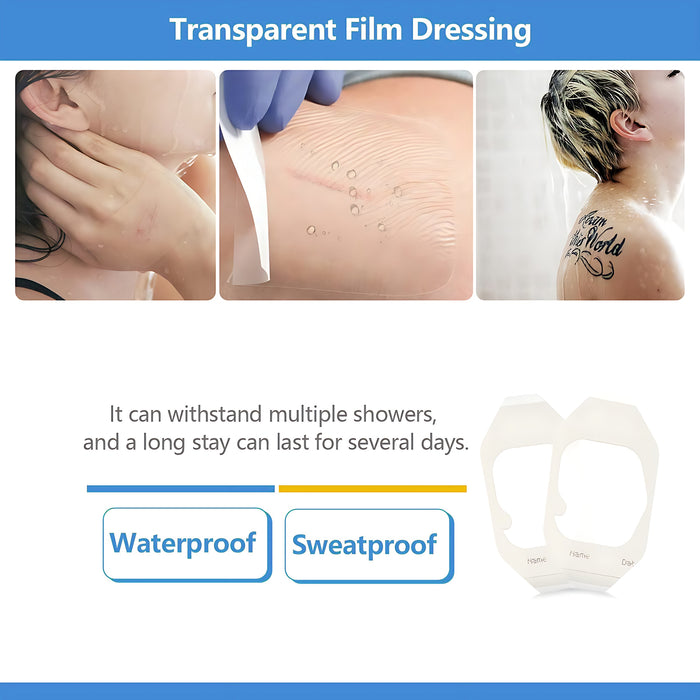 Senvok Transparent Film Dressing(6cm x 7cm,100 Pack)