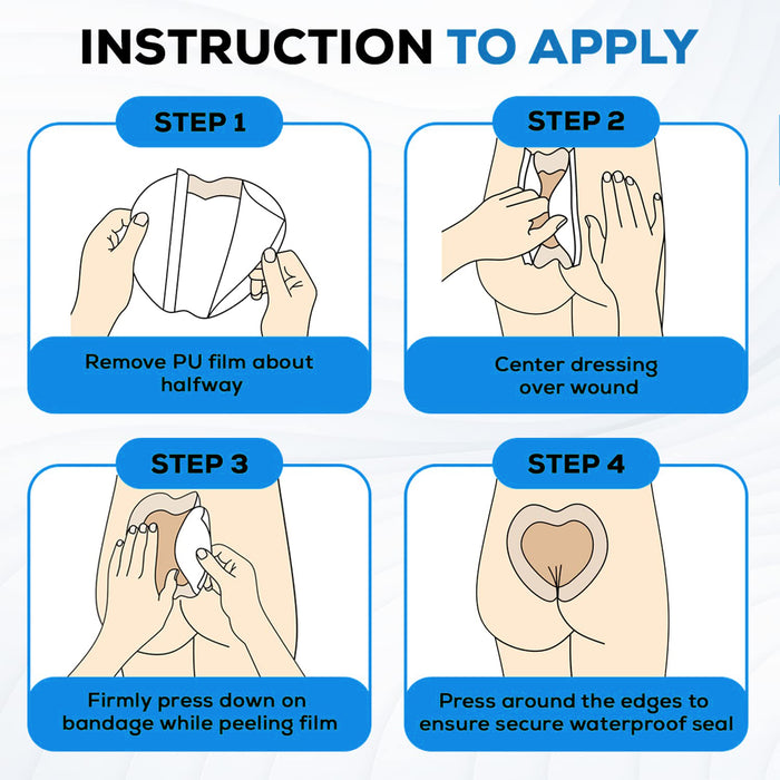 Senvok Silicone Foam Dressing(18cm x 18cm 5 Pack)
