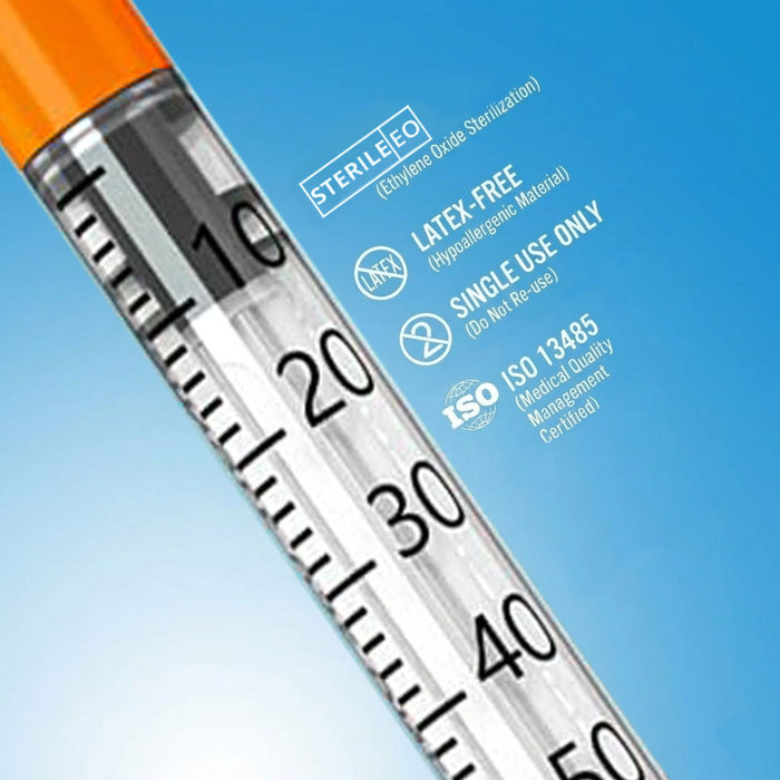 U-100 Insulin Syringes 1ml 30G 6mm – Ultra-Fine Short Needle, Sterile & Individually Capped