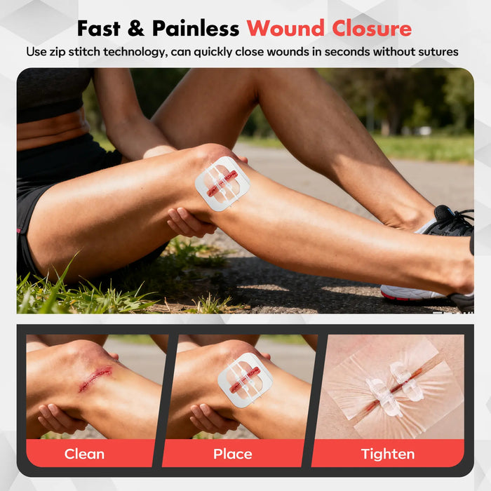 Senvok 121 Pcs First Aid Kit for Car, Home & Travel - Emergency Survival Kit with Zip Stitch Wound Closure and Molle Pack Pockets - Ideal for Camping, Hiking, Outdoor Adventures